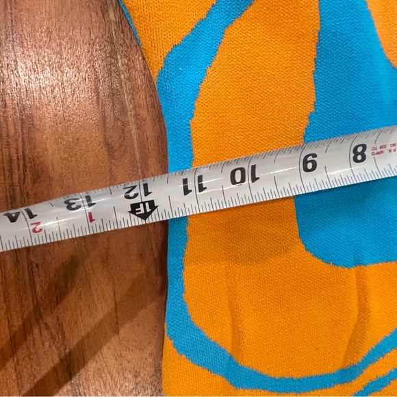 Vibrant Orange and Blue Women's Dress - Picture 7 of 8